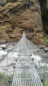 Suspension bridge Annapurna trek